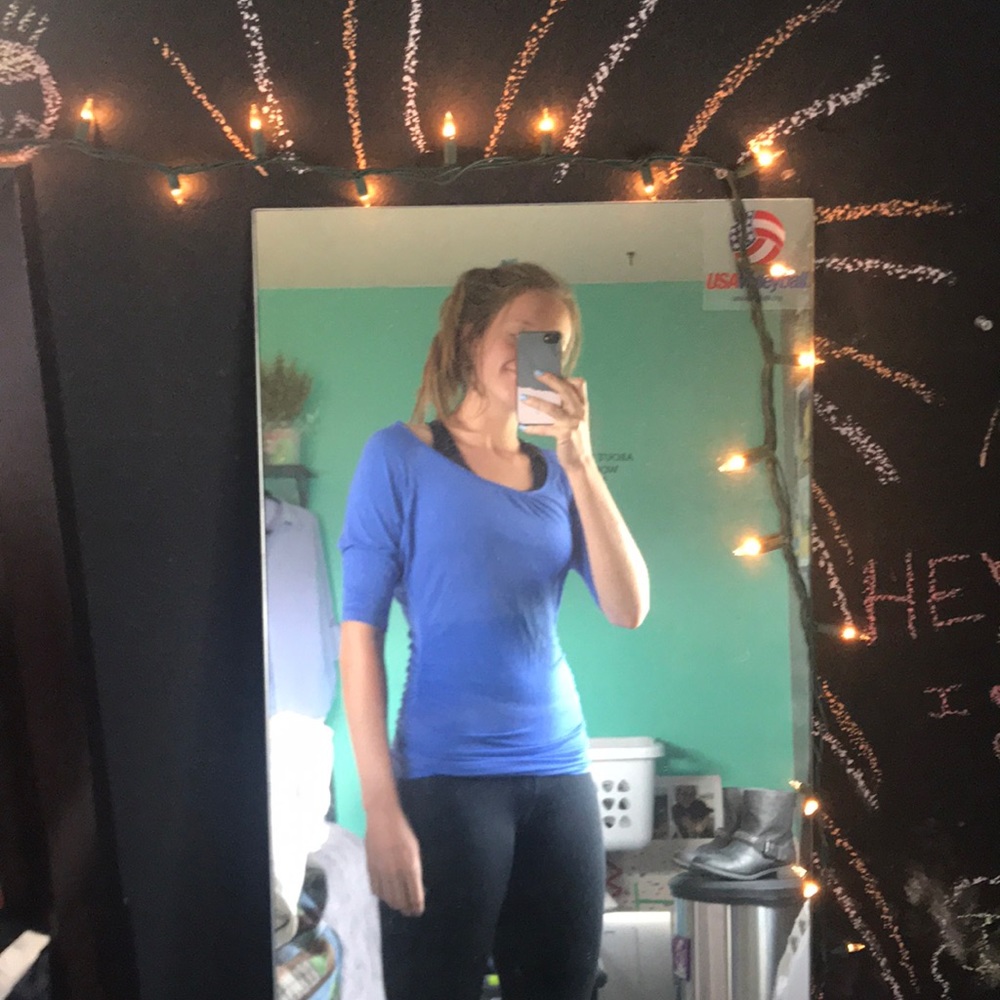 Blue top with cute back design